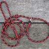 5' black/red slip leash