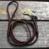 CALF LEATHER 5.5' black/oxblood leash