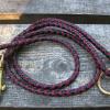 CALF LEATHER 34" black/oxblood belt leash
