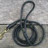 CALF LEATHER 6' black leash