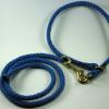 blue braided slip collar and leash set