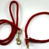 red braided slip collar and leash set