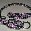 pink camo with reflective tracer round braid collar
