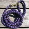 6' black/purple paracord leash