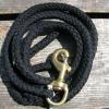 4' black paracord leash